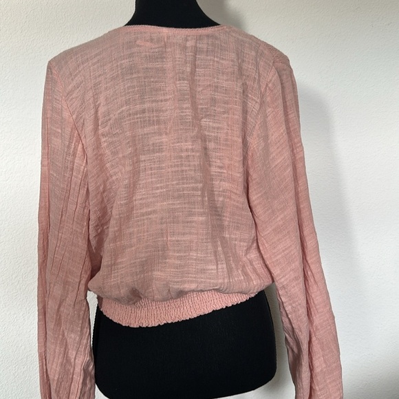 Free People Pink Wrap Blouse - Picture 3 of 4